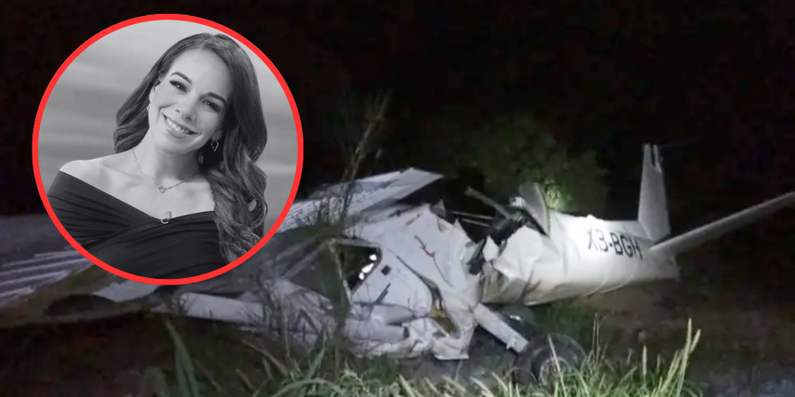 Débora Estrella, accidente aéreo, García Nuevo León, conductora tv, avioneta