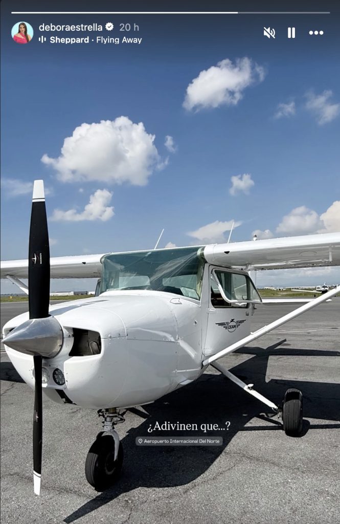 Débora Estrella, accidente aéreo, García Nuevo León, conductora, avioneta