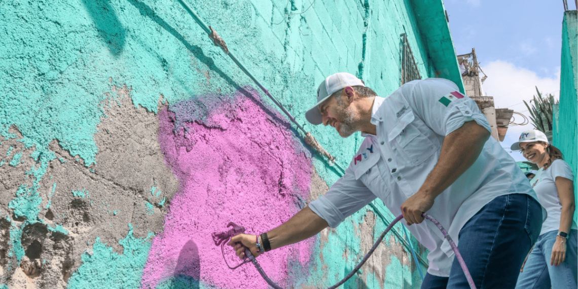 Transformando Monterrey, colonia Canteras, programa social, rehabilitación urbana, Monterrey limpio